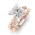 Balsam Diamond Matching Band Only (does Not Include Engagement Ring) For Ring With Princess Center rosegold