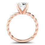 Balsam Diamond Matching Band Only (does Not Include Engagement Ring) For Ring With Round Center rosegold