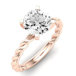 Balsam Diamond Matching Band Only (does Not Include Engagement Ring) For Ring With Round Center rosegold