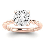 Balsam Diamond Matching Band Only (does Not Include Engagement Ring) For Ring With Round Center rosegold