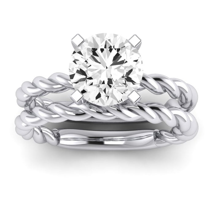 Balsam Diamond Matching Band Only (does Not Include Engagement Ring) For Ring With Round Center whitegold