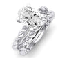 Balsam Oval Moissanite Bridal Set whitegold