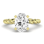Balsam Oval Moissanite Bridal Set yellowgold