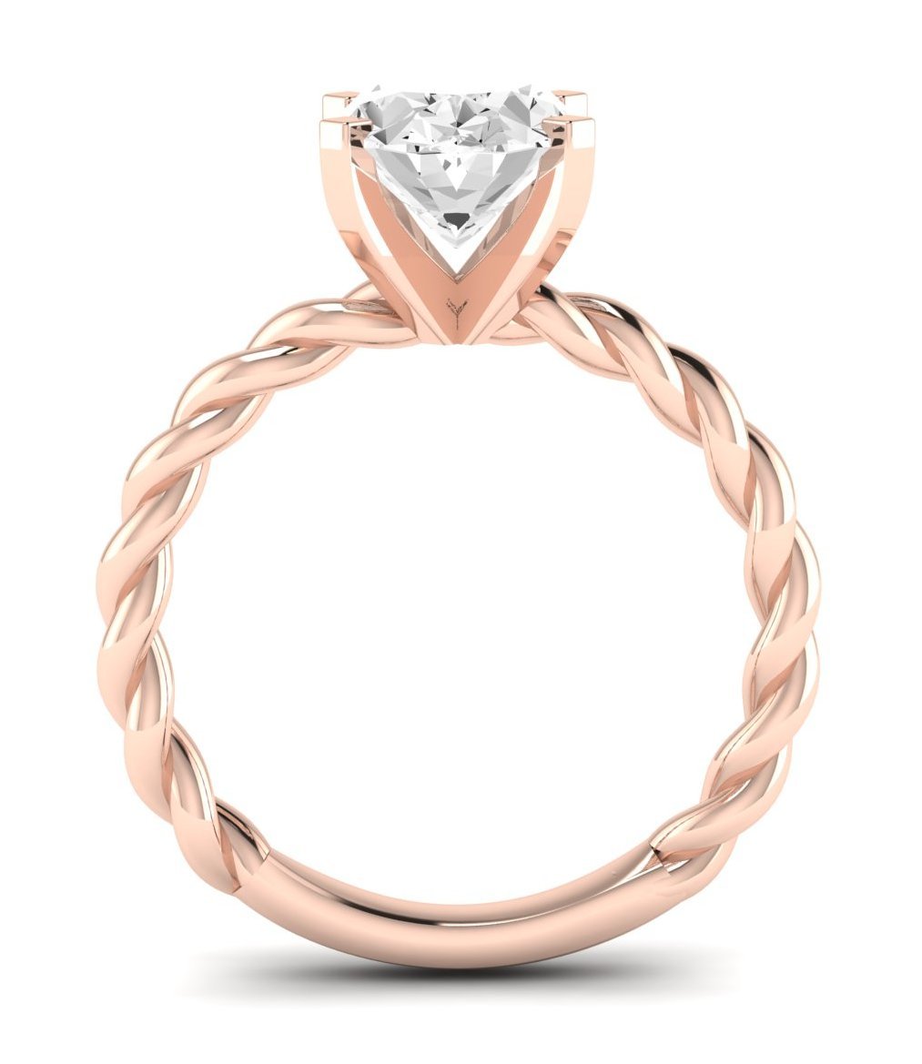 Balsam Oval Moissanite Engagement Ring rosegold