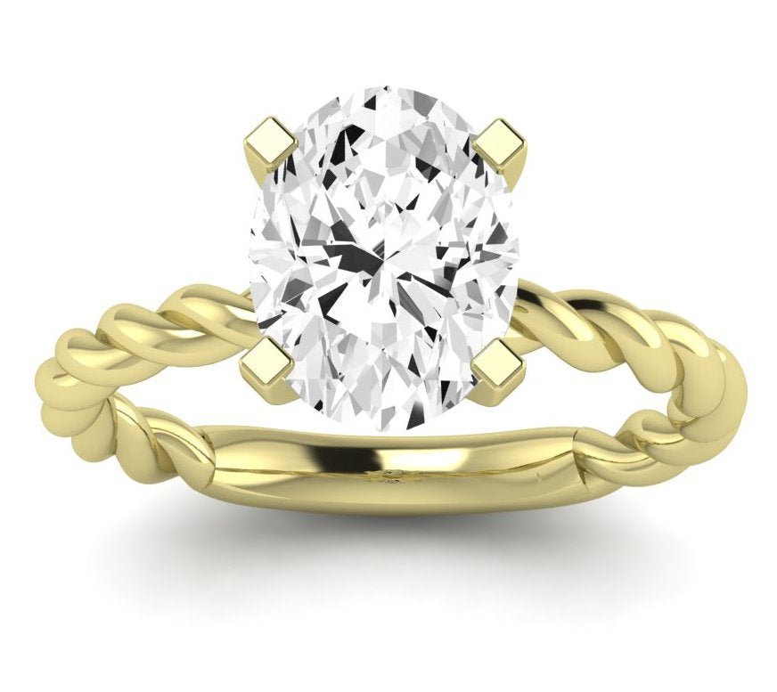 Balsam Oval Moissanite Engagement Ring yellowgold