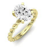Balsam Oval Moissanite Engagement Ring yellowgold