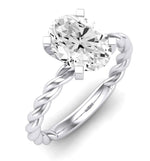 Balsam Oval Moissanite Engagement Ring whitegold