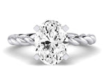 Balsam Oval Moissanite Engagement Ring whitegold