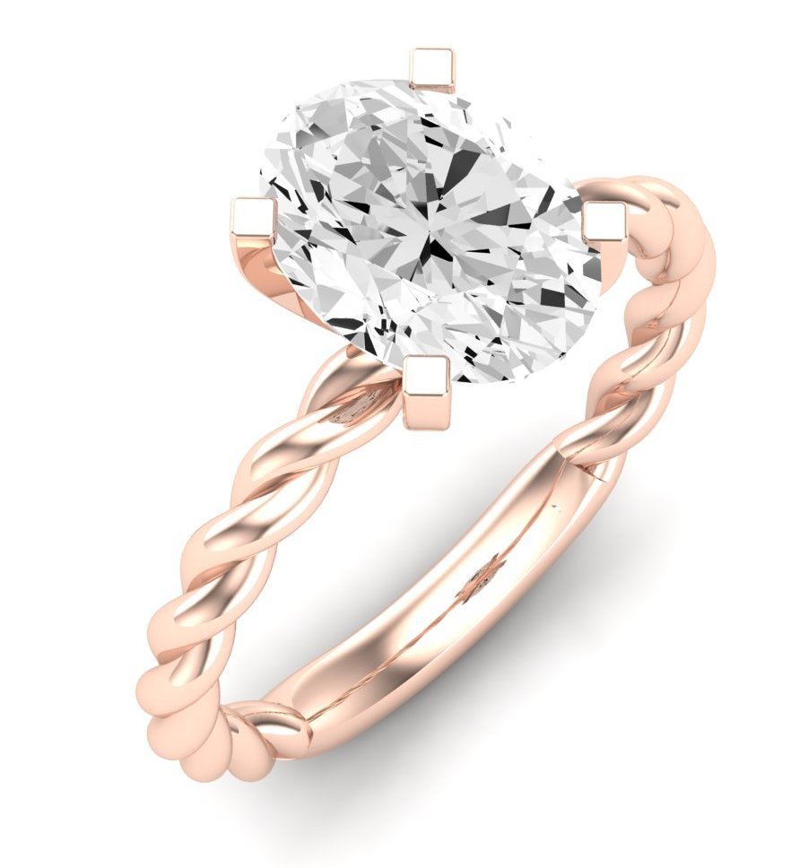 Balsam Oval Moissanite Engagement Ring rosegold