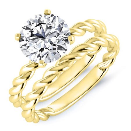 Balsam Round Diamond Bridal Set (Lab Grown Igi Cert) yellowgold