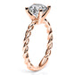 Balsam Round Diamond Engagement Ring (Lab Grown Igi Cert) rosegold