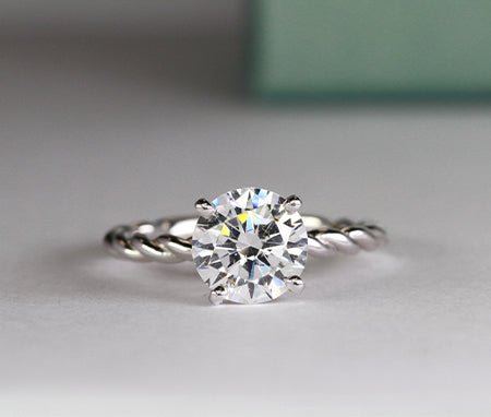 Balsam Round Diamond Engagement Ring (Lab Grown Igi Cert) whitegold