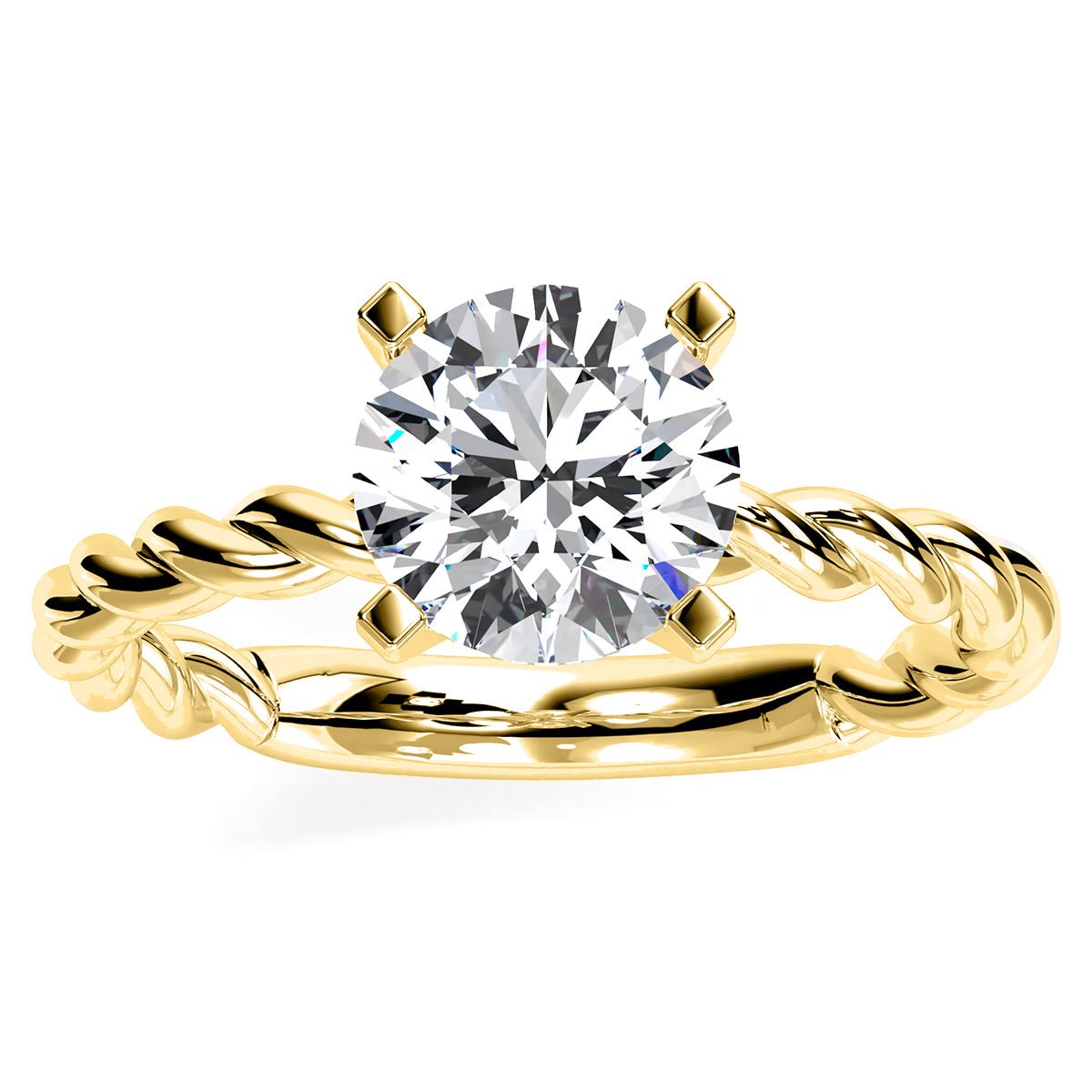 Balsam Round Diamond Engagement Ring (Lab Grown Igi Cert) yellowgold