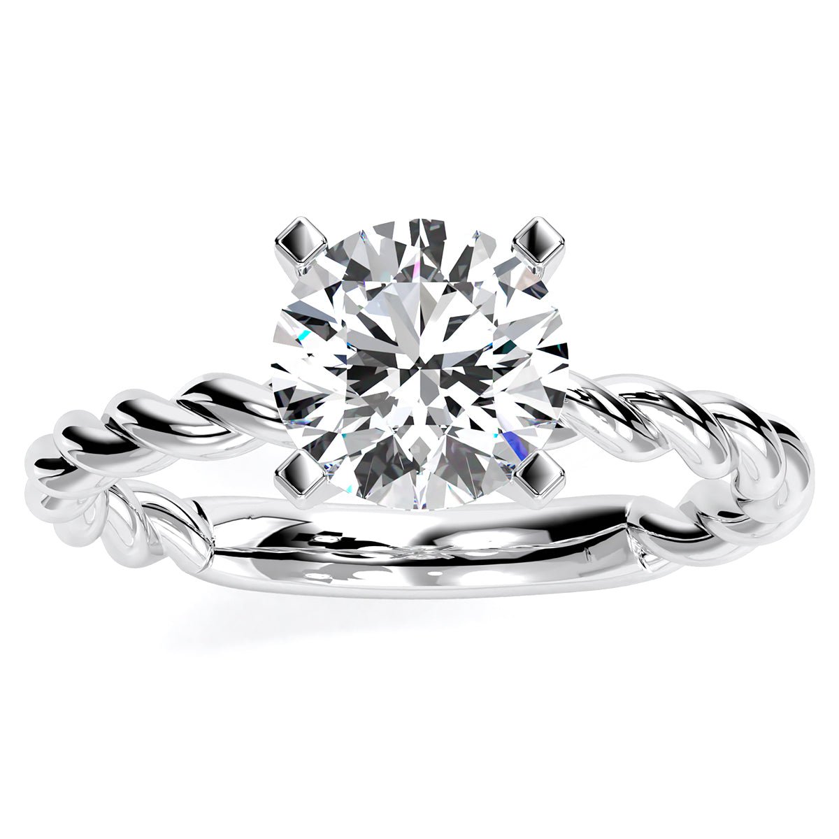 Balsam Round Diamond Engagement Ring (Lab Grown Igi Cert) whitegold