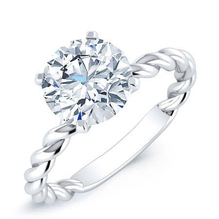 Balsam Round Moissanite Bridal Set whitegold