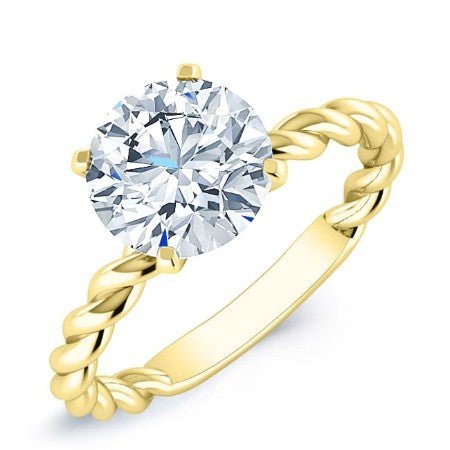 Balsam Round Moissanite Bridal Set yellowgold