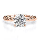 Balsam Round Moissanite Engagement Ring rosegold