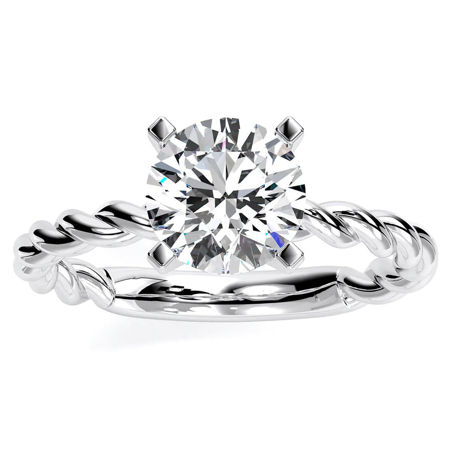 1.00 ct - Balsam - Round Moissanite Engagement Ring