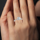 Balsam Round Moissanite Engagement Ring whitegold