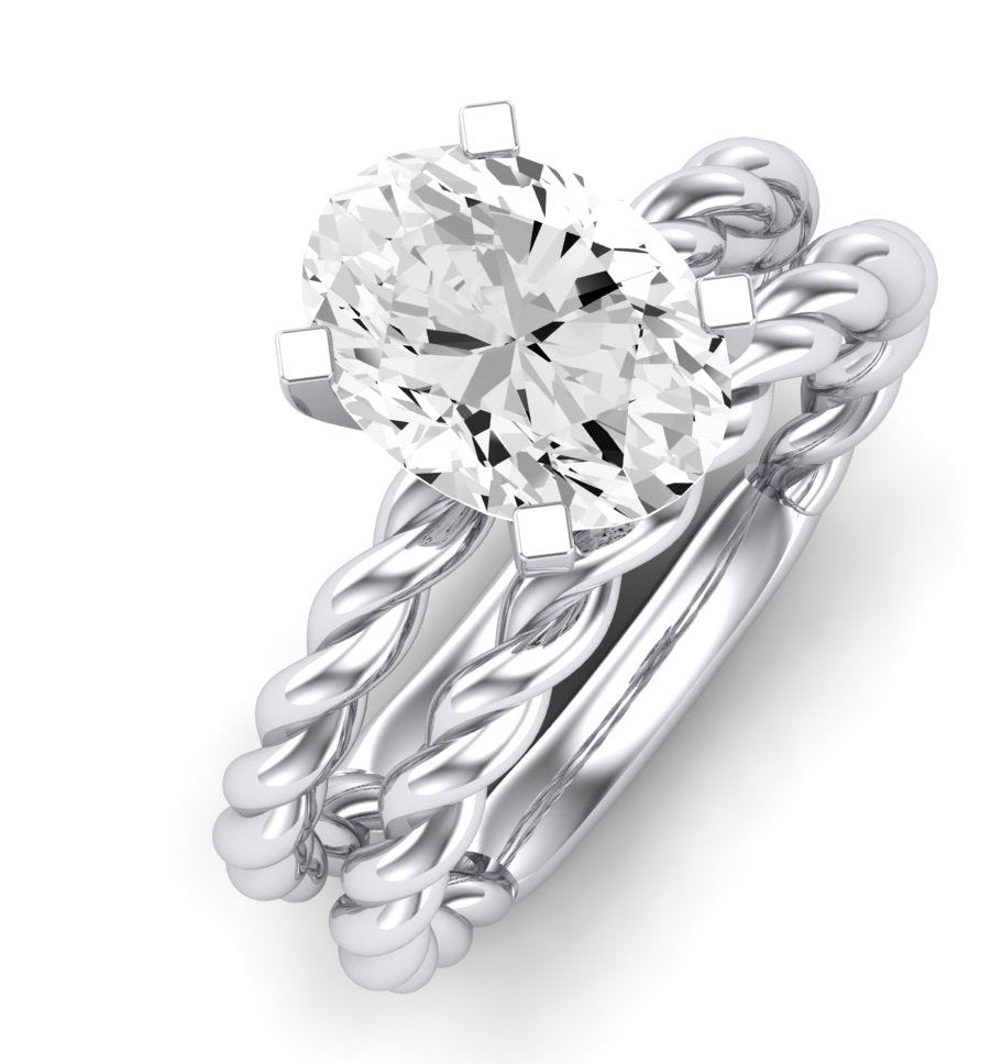 Balsam Oval Diamond Bridal Set (Lab Grown Igi Cert) whitegold