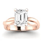 Baneberry Diamond Matching Band Only (does Not Include Engagement Ring)  For Ring With Emerald Center rosegold