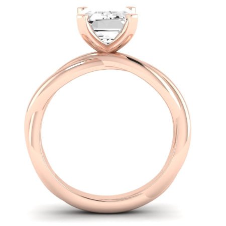 Baneberry Diamond Matching Band Only (does Not Include Engagement Ring)  For Ring With Emerald Center rosegold