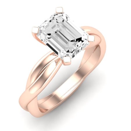 Baneberry Diamond Matching Band Only (does Not Include Engagement Ring)  For Ring With Emerald Center rosegold