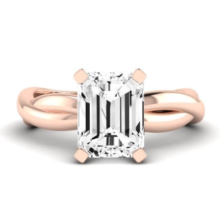 Baneberry Diamond Matching Band Only (does Not Include Engagement Ring)  For Ring With Emerald Center rosegold