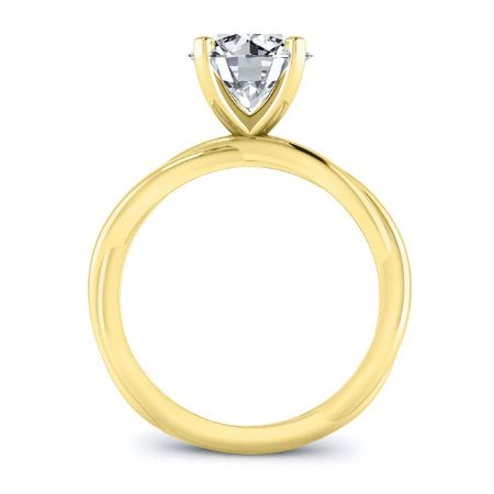 Baneberry Diamond Matching Band Only (does Not Include Engagement Ring)  For Ring With Round Center yellowgold