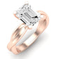 Baneberry Emerald Diamond Engagement Ring (Lab Grown Igi Cert) rosegold