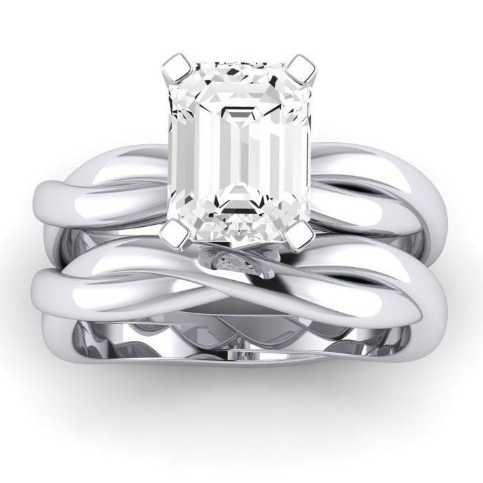 2.00 ct - Baneberry - Emerald Moissanite Bridal Set