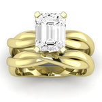 Baneberry Emerald Diamond Bridal Set (Lab Grown Igi Cert) yellowgold