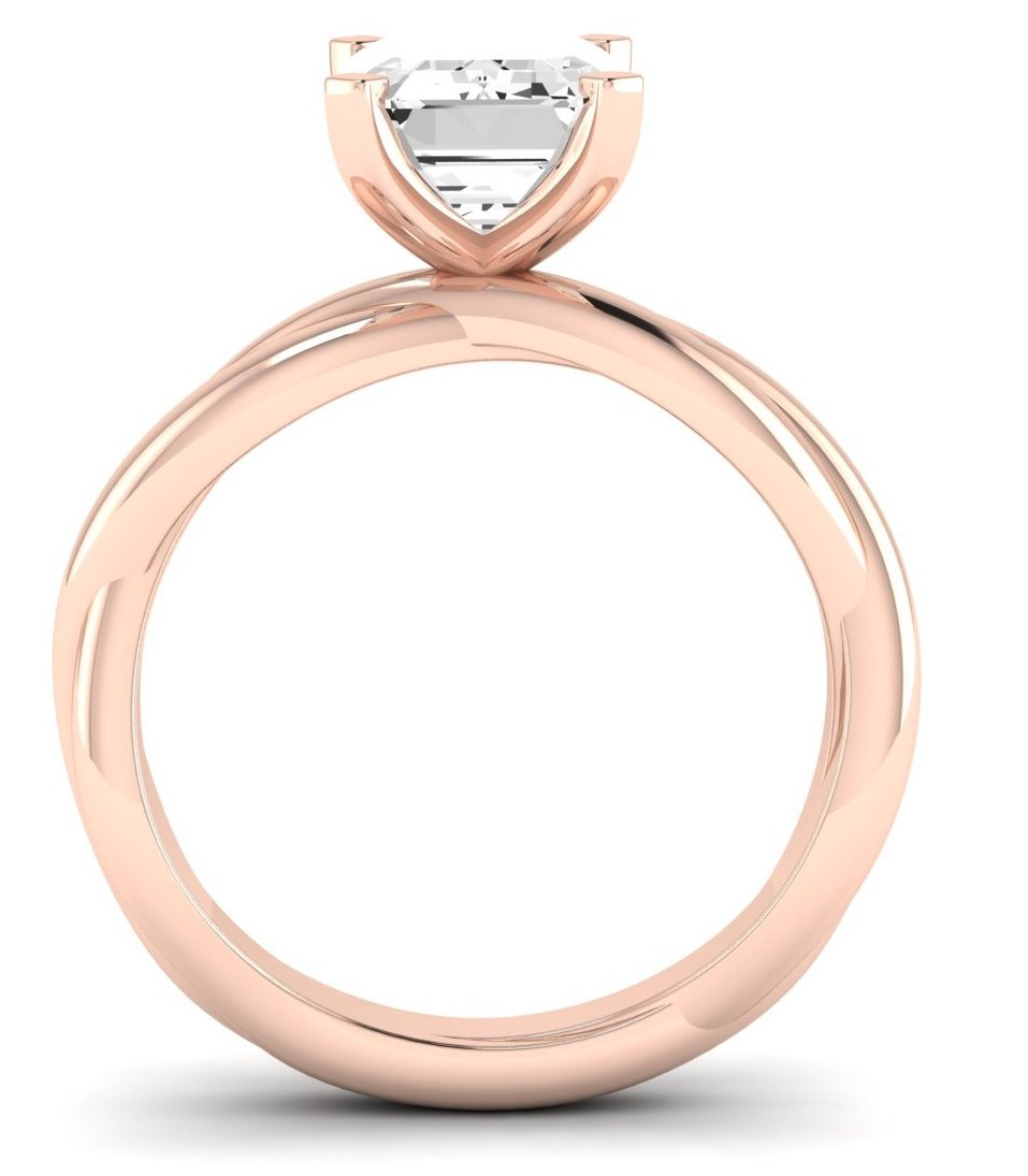 Baneberry Emerald Diamond Engagement Ring (Lab Grown Igi Cert) rosegold