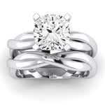 Baneberry Diamond Matching Band Only (does Not Include Engagement Ring)  For Ring With Cushion Center whitegold