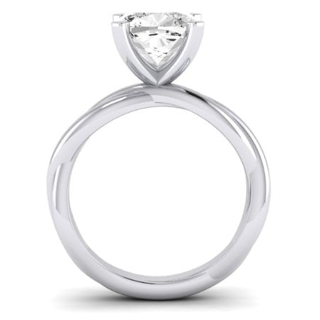 Baneberry Diamond Matching Band Only (does Not Include Engagement Ring)  For Ring With Cushion Center whitegold