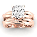 Baneberry Diamond Matching Band Only (does Not Include Engagement Ring)  For Ring With Cushion Center rosegold