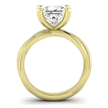 Baneberry Diamond Matching Band Only (does Not Include Engagement Ring)  For Ring With Princess Center yellowgold