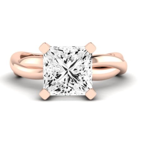 Baneberry Diamond Matching Band Only (does Not Include Engagement Ring)  For Ring With Princess Center rosegold