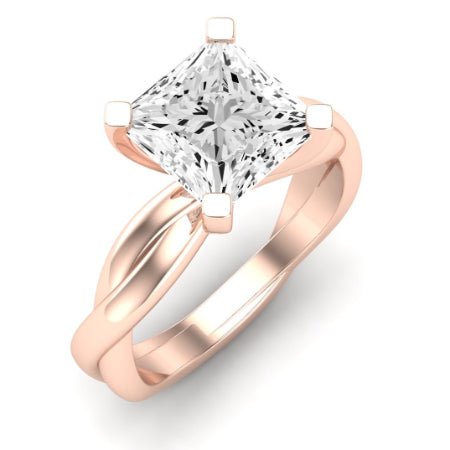 Baneberry Diamond Matching Band Only (does Not Include Engagement Ring)  For Ring With Princess Center rosegold