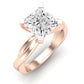 Baneberry Diamond Matching Band Only (does Not Include Engagement Ring)  For Ring With Princess Center rosegold