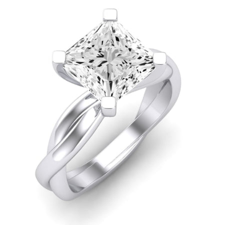 Baneberry Diamond Matching Band Only (does Not Include Engagement Ring)  For Ring With Princess Center whitegold