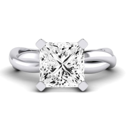 Baneberry Diamond Matching Band Only (does Not Include Engagement Ring)  For Ring With Princess Center whitegold