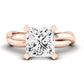 Baneberry Diamond Matching Band Only (does Not Include Engagement Ring)  For Ring With Princess Center rosegold