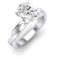 Baneberry Oval Moissanite Bridal Set whitegold