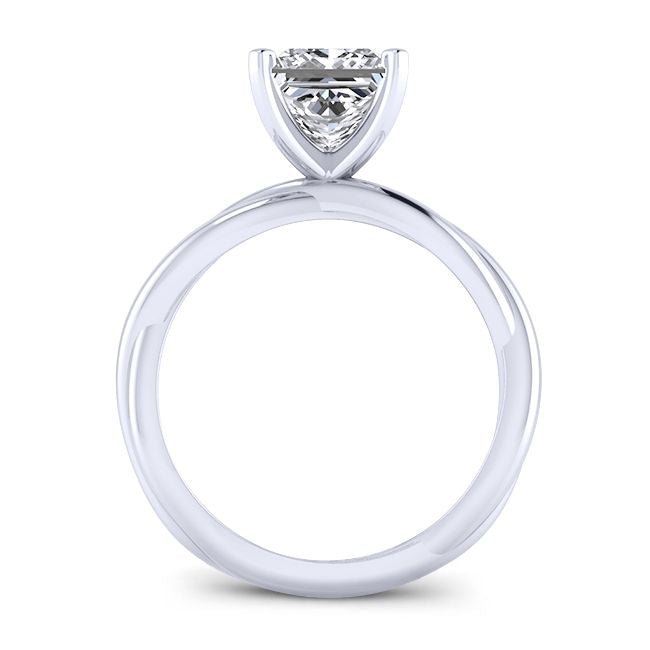 Baneberry Princess Moissanite Engagement Ring whitegold