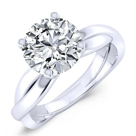 Baneberry Round Moissanite Bridal Set whitegold