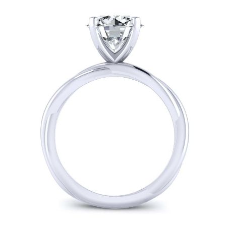 Baneberry Round Moissanite Bridal Set whitegold