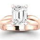 Baneberry Emerald Diamond Engagement Ring (Lab Grown Igi Cert) rosegold