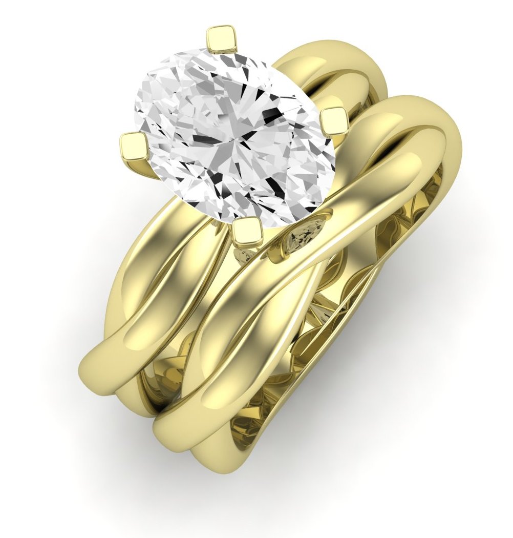 Baneberry Oval Diamond Bridal Set (Lab Grown Igi Cert) yellowgold