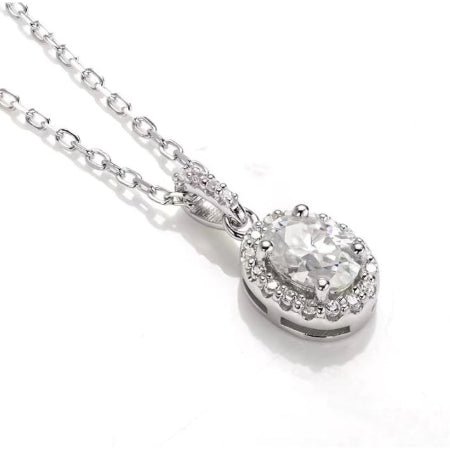 Barb Moissanite Necklace whitegold